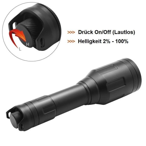 Maximtac HD-IR Gen 3 Taschenlampe für Nachtsichtgeräte 850nm + 940nm / fokussierbar + dimmbar